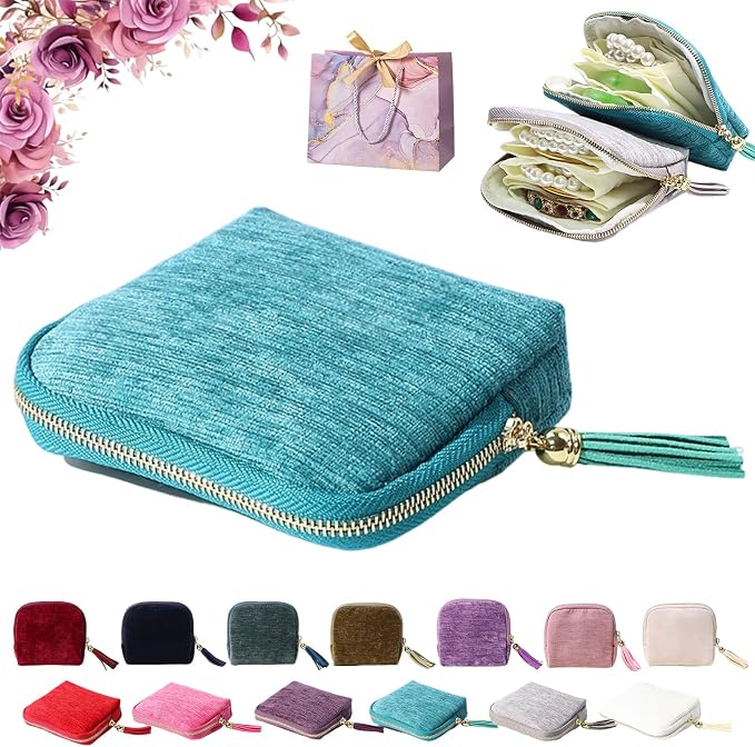 Travel Jewelry Case, Portable Jewelry Storage Bag, Compact Foldable Five by Unknown
