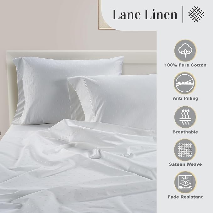 LANE LINEN Pillows Queen Size Set of 2, Soft 100% Egyptian Cotton, Cool & - Image 4