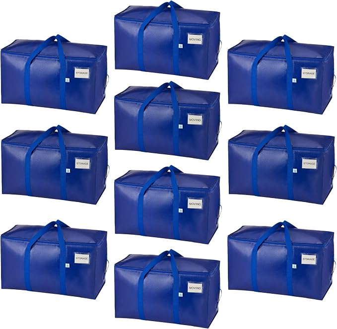 VENO 10 Pack Moving Bags, Upgraded Heavy Duty, Moving Boxes Alternative by Veno