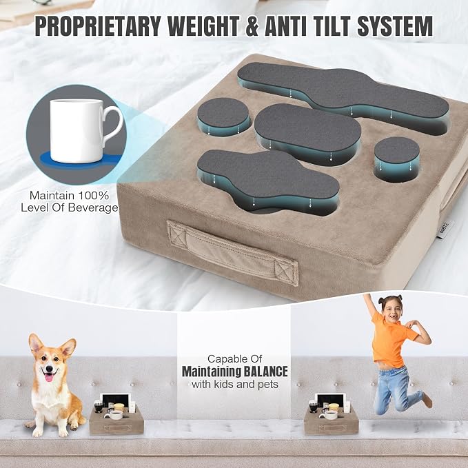 STBoo Couch Cup Holder Pillow Tray - Image 3