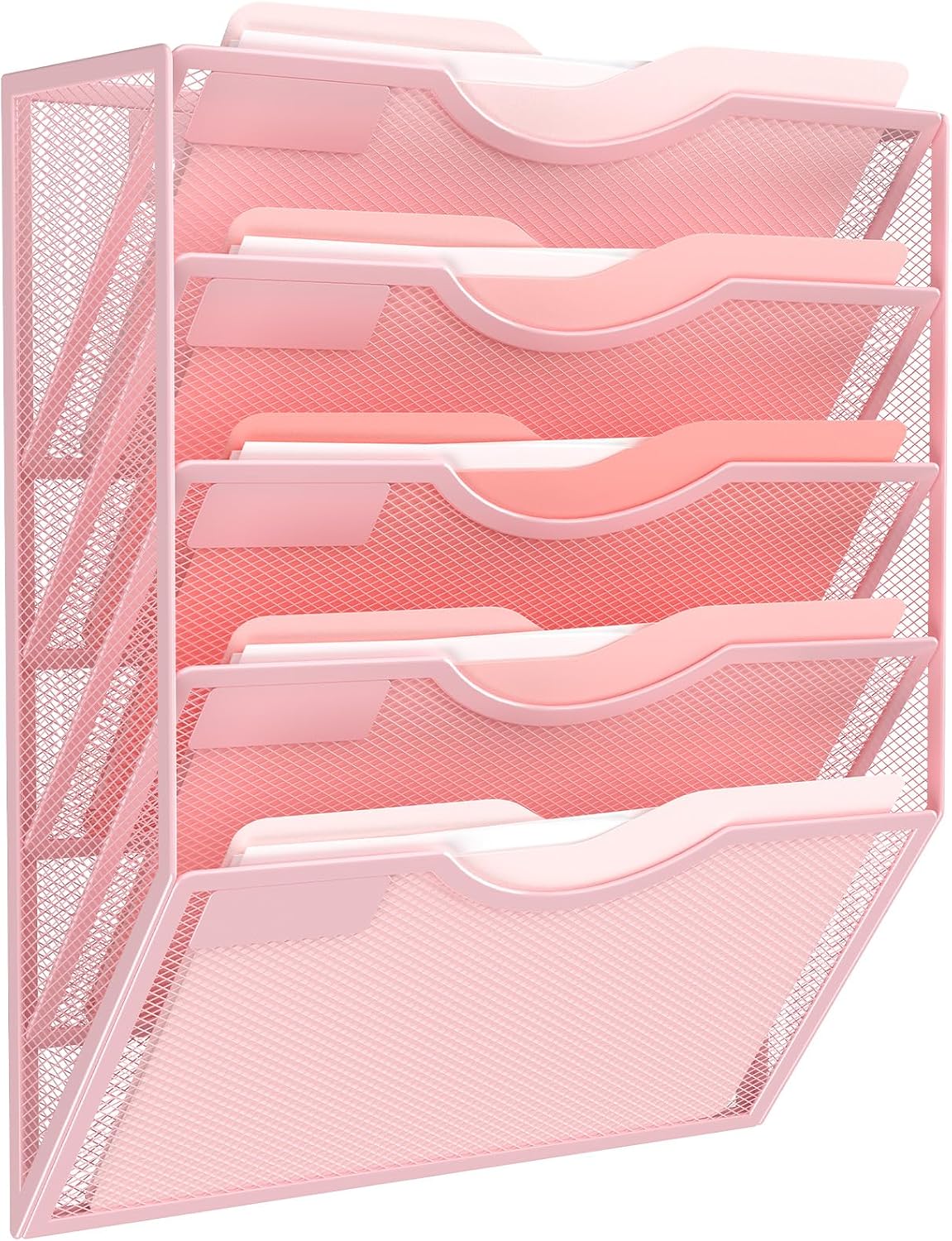 Kuntine.B Wall File Organizer Office Hanging Magazine Holder Wall File