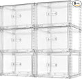 Vtopmart 6 Pack 18QT Clear Stackable Storage Drawers, Easily Assemble Closet by Vtopmart