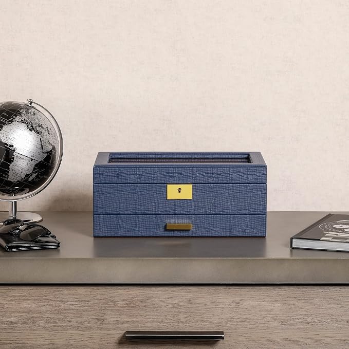 ROTHWELL 10-Slot Watch Box in Leather - Image 8