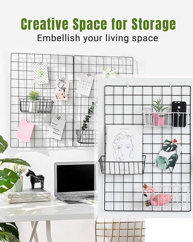 3 Pack Wall Basket, Hanging Wire Basket - Image 4