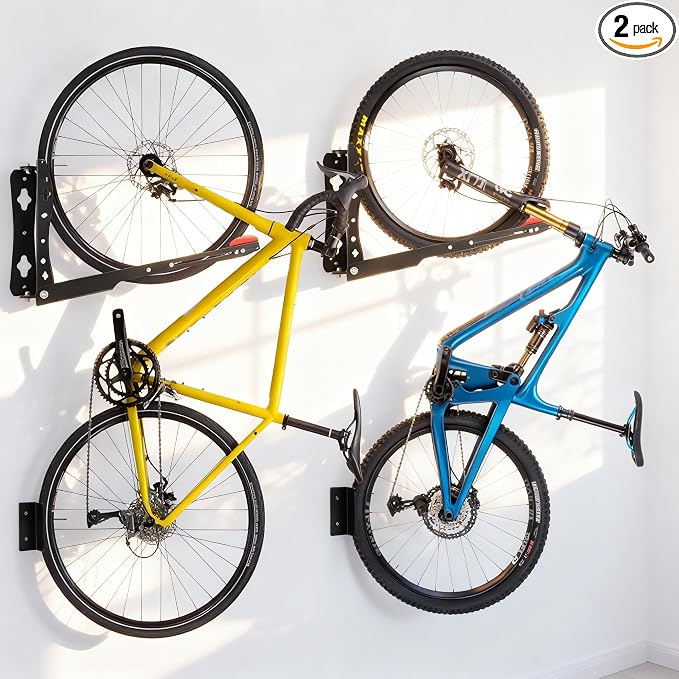 Swivel Bike Wall Mount Space Saving, Garage Bike Rack Wall Mount, No Lifting by Keoslpy