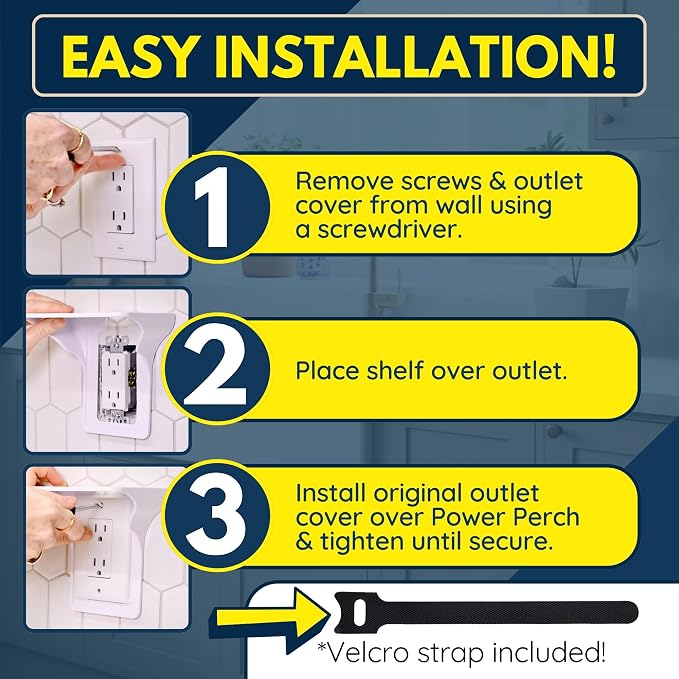 BeraTek Power Perch Wall Outlet Shelf - Image 4