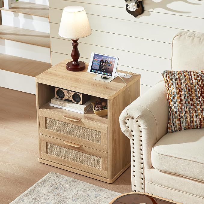 LEYAOYAO Rattan Nightstands Set of 2 - Image 7