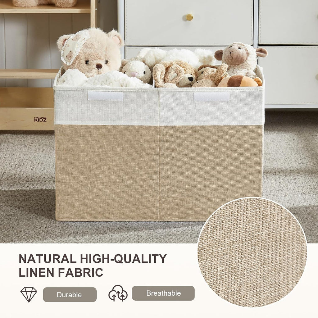 Large Toy Storage Box with Lid, Collapsible Toys Storage Organizer