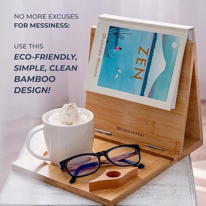 Bamboo Triangle Book Holder Stand – Perfect - Image 4