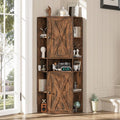 Farmhouse Corner Cabinet with Storage, Tall Corner Storage Cabinet with by Vabches