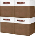 Collapsible Fabric Storage Cubes 11x11 Cube Storage Bins, 4 Pack Closet Baskets