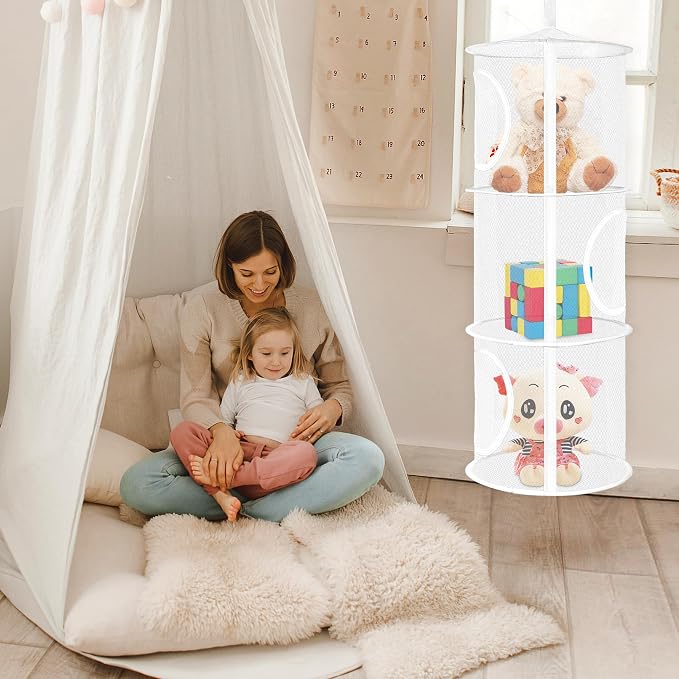 Libeder Mesh Hanging Storage Space Saver Bags Organizer, Foldable Storage - Image 2