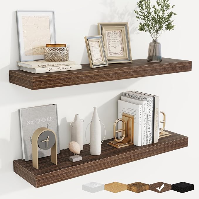 fuqing Floating Shelves for Wall, Wall Mounted Wood Floating Shelf by Fuqing
