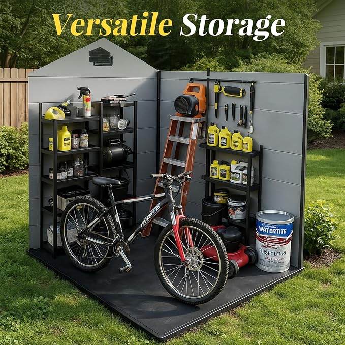 8x6ft Resin Outdoor Storage Shed - Image 6