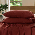 MooMee Bedding Pillowcases Pack of 2 100% Washed Cotton Linen Like Textured by MOOMEE