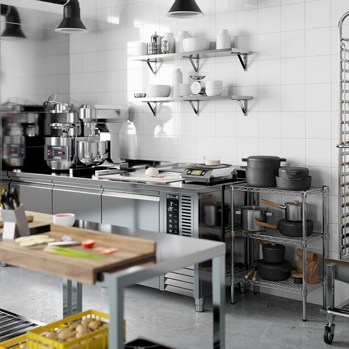 14" Deep x 24" Wide x 34" Height Wire Shelving Kit | 3-Tier | NSF Commercial - Image 8