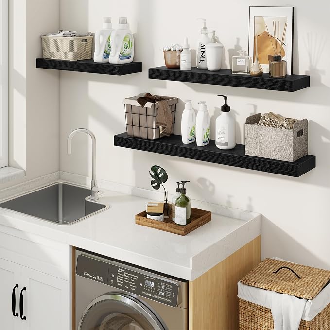 fuqing Floating Shelves for Wall, Wall Mounted Wood Floating Shelf - Image 2