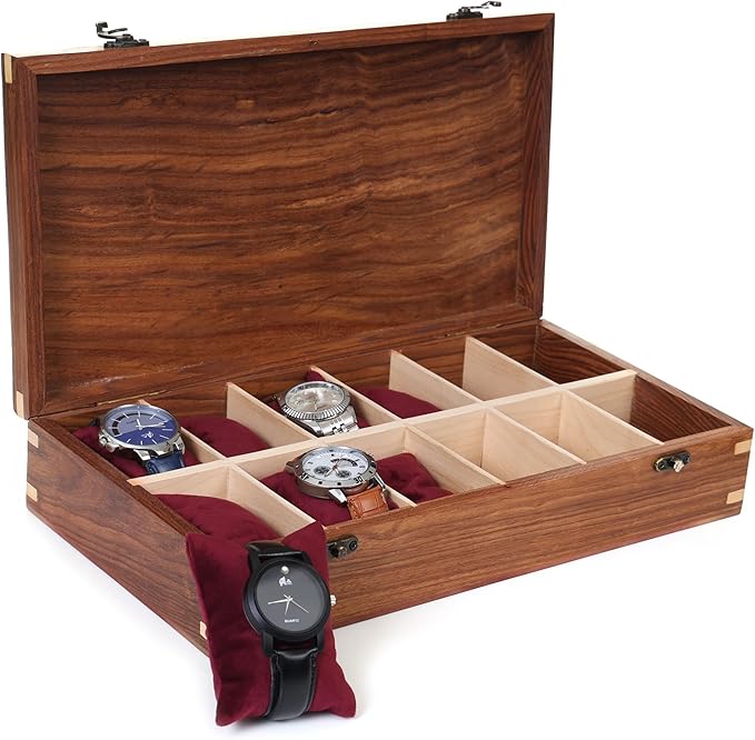 Wooden Watch Box for Men & Women, Watch Organizer & Display Case, Premium - Image 7