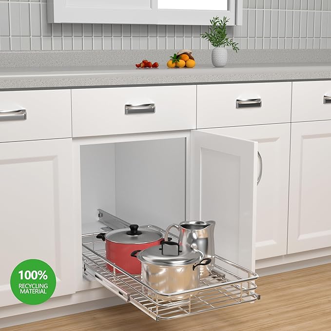Cabinet Pull Out Shelves, Heavy-Duty Premium Collection Slide Out Shelves - Image 3