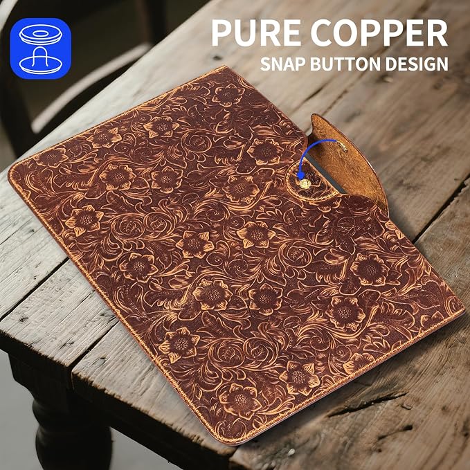 Genuine Leather Laptop Sleeve, Compatible - Image 5