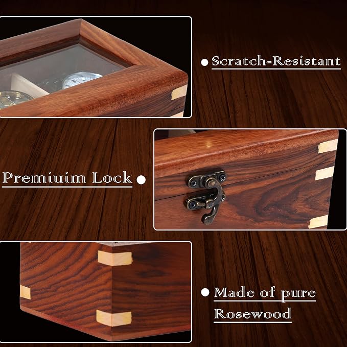 Wooden Watch Box for Men & Women, Watch Organizer & Display Case, Premium - Image 6