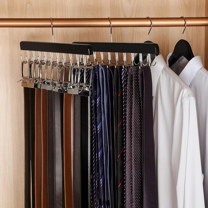 TOPIA HANGER 2 Pack 2 in 1 Belt Tie Hanger - Image 5