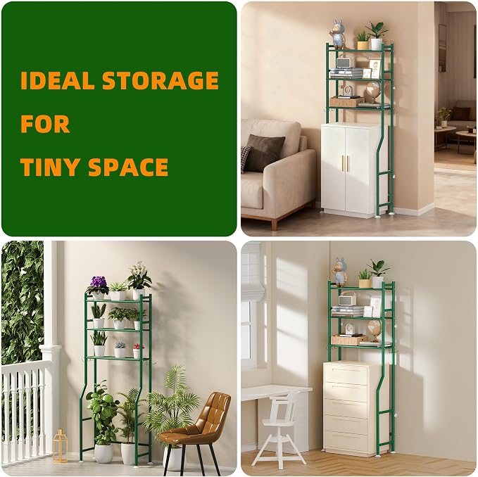 3-Tier Over The Toilet Storage, Space Saver Metal Bathroom Shelves, - Image 6