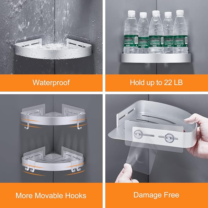 Adhesive Corner Shower Caddy - Image 3