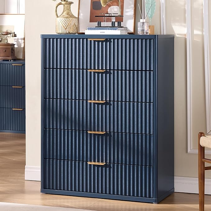 LEYAOYAO Fluted 5 Drawers Dresser - Image 3