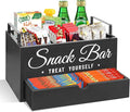 Snack Organizer for Countertop, Wood Pantry Storage Bins by Unistyle