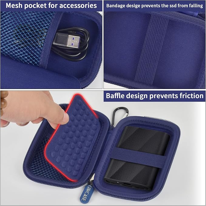 Case Compatible with Samsung T9/ T7/ T7 Shield Portable SSD 1TB 2TB 4TB - Image 5