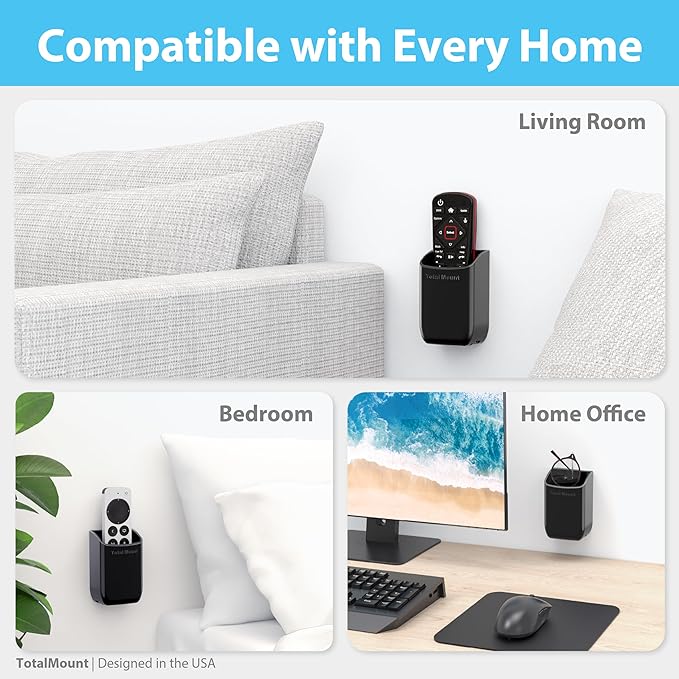 TotalMount Hole-Free Remote Holders – Eliminate Need to Drill Holes in Your Wall - Image 6