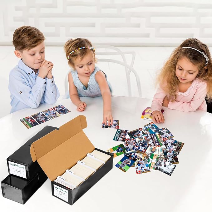 Trading Card Storage Box with Dividers, Cardboard Card Organizer Box - Image 7