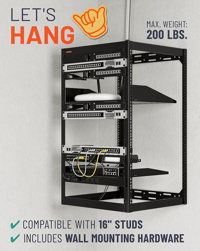 ECHOGEAR 20U Open Frame Rack for Servers & AV Gear - Image 4