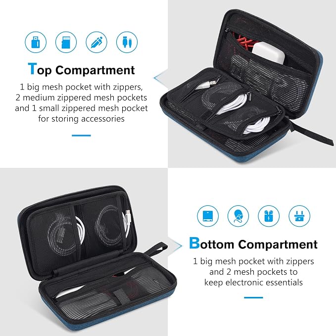 ProCase Large Hard Travel Electronic Organizer Case - Image 4