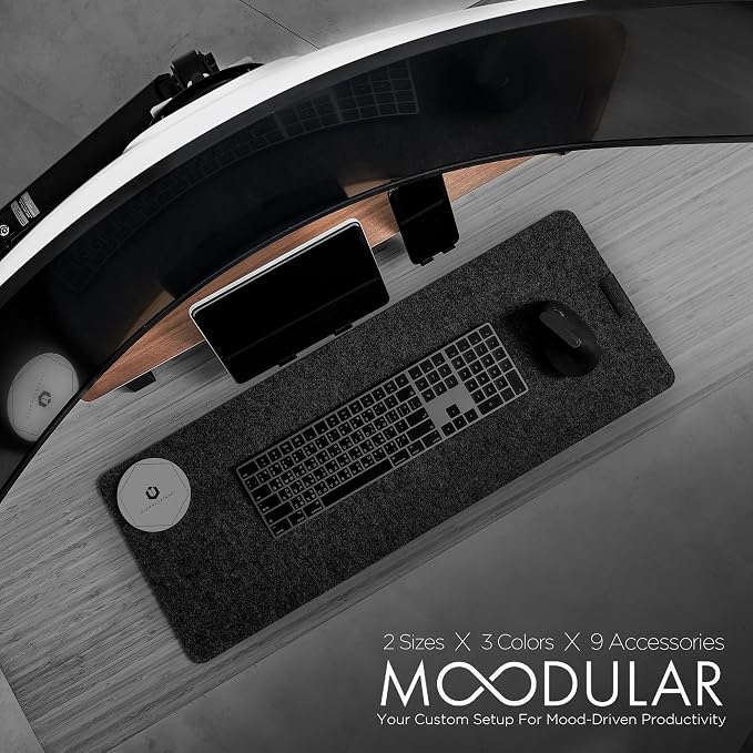 Moodular Wooden Monitor Stand 33.4” Desk Organizer - Image 2