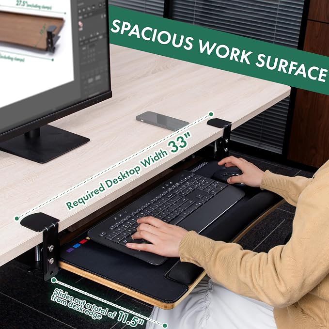 D'vine Dev Under Desk Keyboard Tray - Image 5