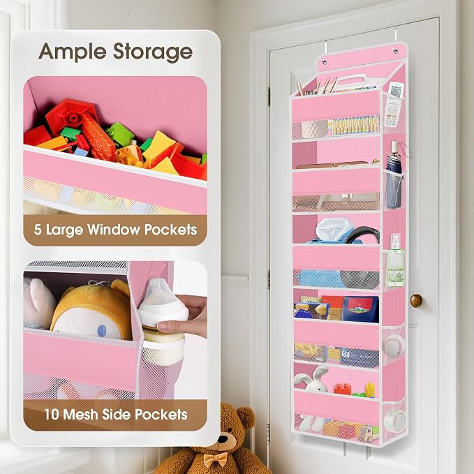 2 Pack Over The Door Organizer Hanging Storage Organizers - Image 4