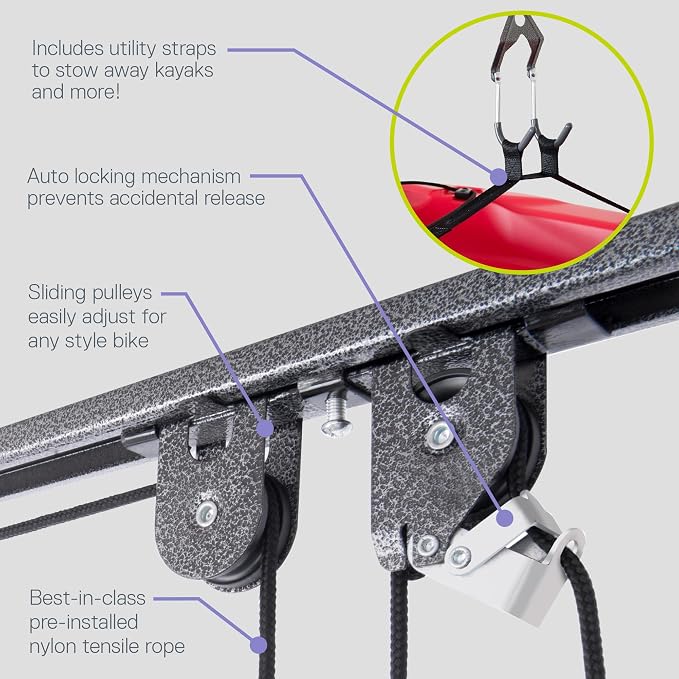 Bike Hoist- Heavy Duty for Space Saving - Image 3