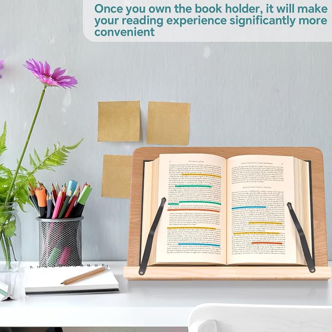 Book Reading Stand, 8 Adjustable Height Holder Tray - Image 3