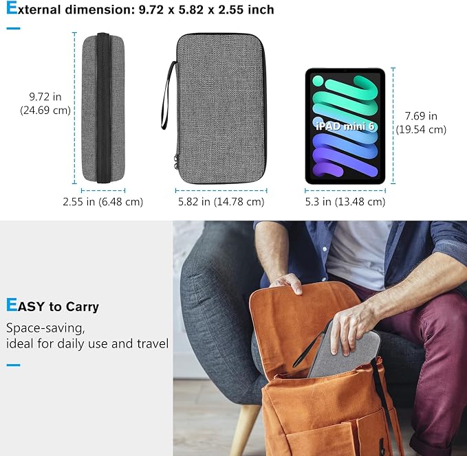 ProCase Large Hard Travel Electronic Organizer Case - Image 2