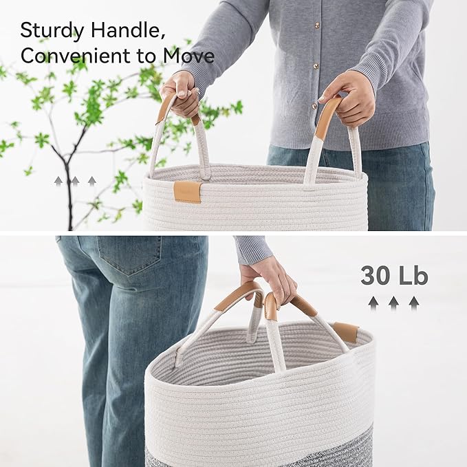 62L Striped Laundry Hamper - Image 5
