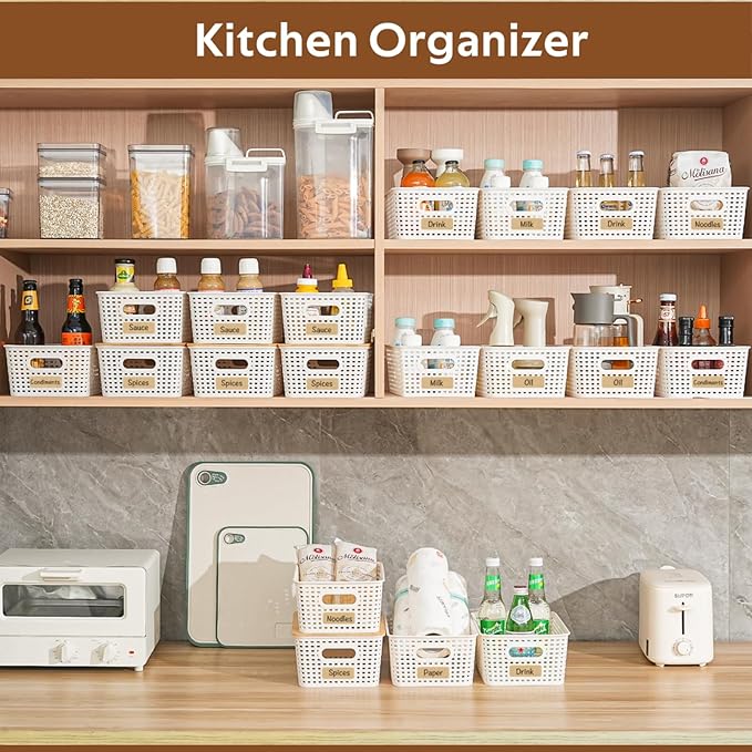 8 Pack Plastic Storage Bins - Image 2