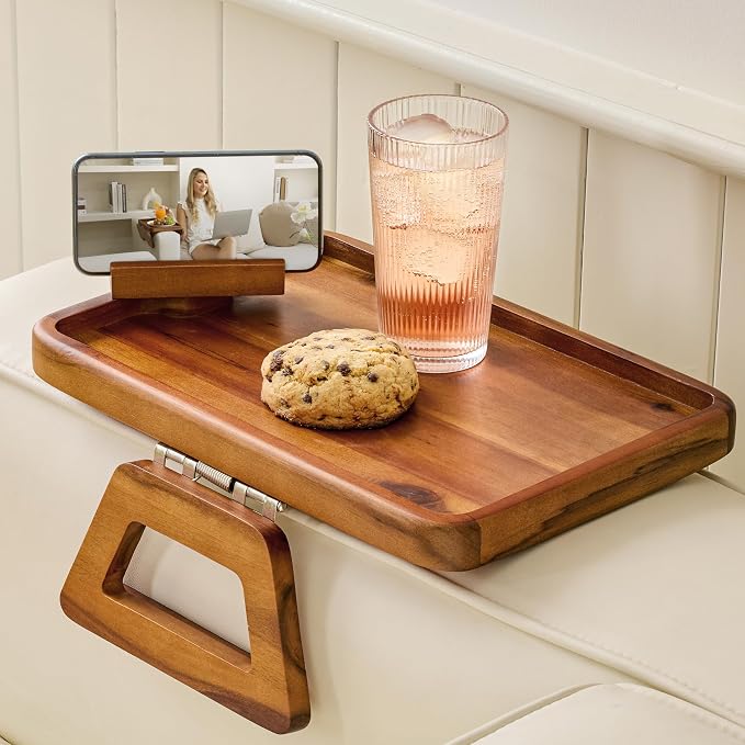 Tinamo Acacia Wood Sofa Armrest Tray by TINAMO