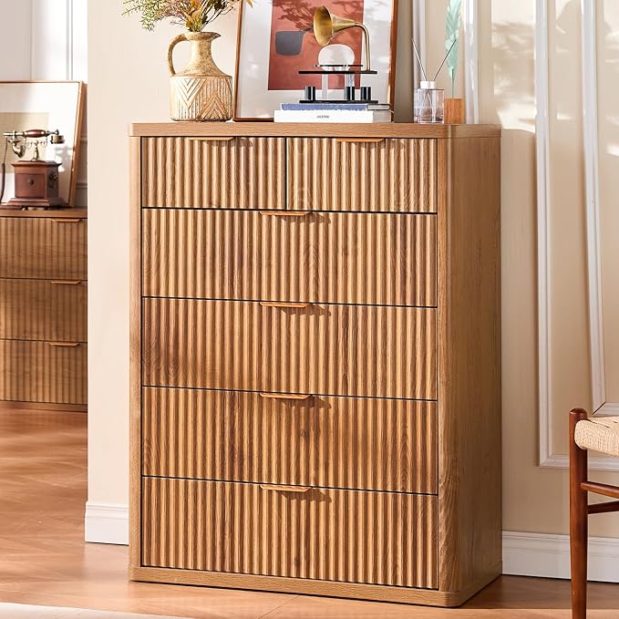 LEYAOYAO Fluted 6 Drawers Dresser - Image 3