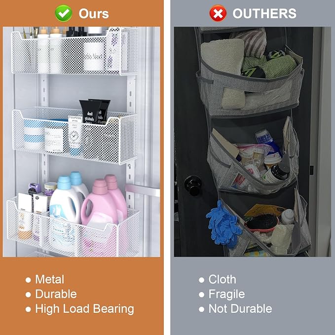 Over The Door Organizer, Metal Door Organizer Hanging - Image 6