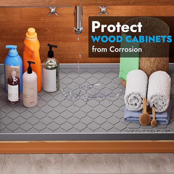 Silicone Under Sink Mat 22" x 22", kitchen Essentials and Gadgets, Shelf liner - Image 3