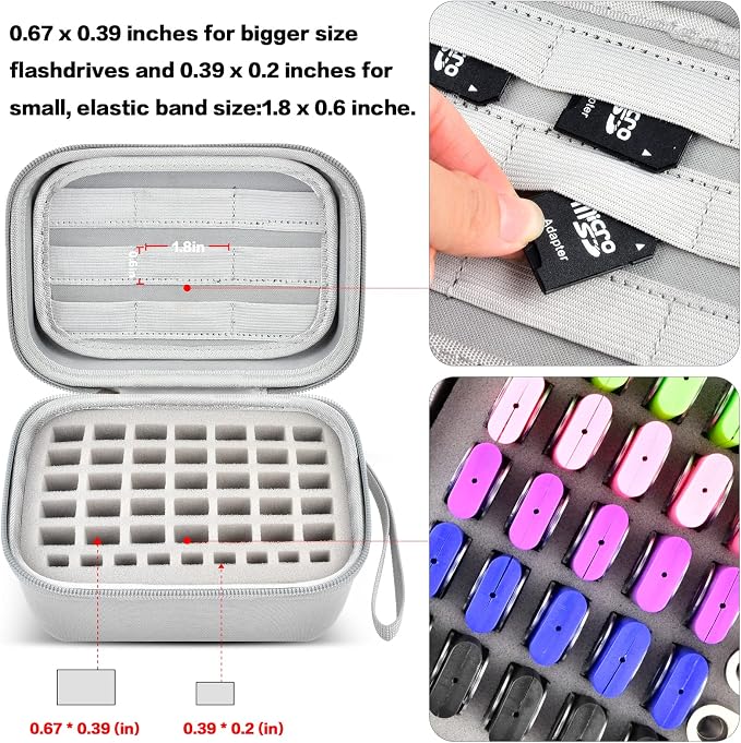 Comecase USB Flash Drive Case, Thumb Drive, Memory Card SD SDXC SDHC Card - Image 2