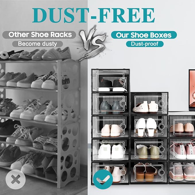 Kuject Large Shoe Organizers Storage Boxes - Image 9