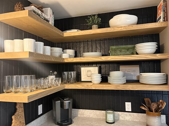 joelsantiques 42 Inch Wooden Floating Shelves - Image 3